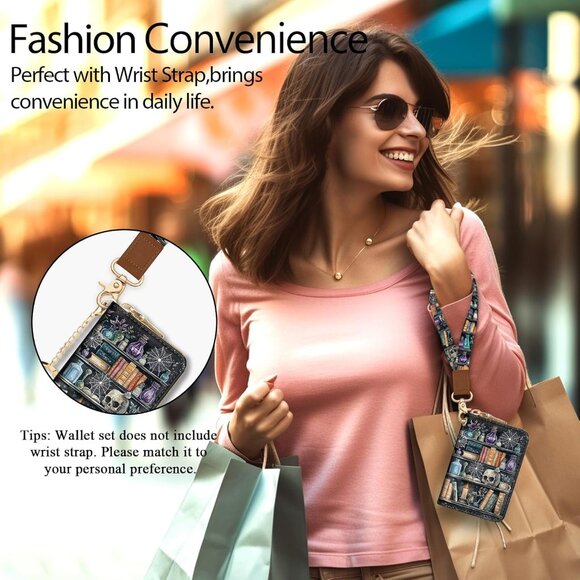 Leather Credit Card Holder RFID Wallet Small Card Holder Wallet for Women - Picture 2 of 6